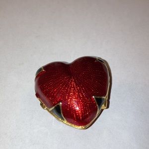 Gorgeous Vintage Landeau Large Enamel Heart
